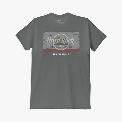 Repeat City Local Flag Tee In Charcoal Gray